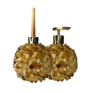 Kit Lavabo em Pedra Natural Citrino