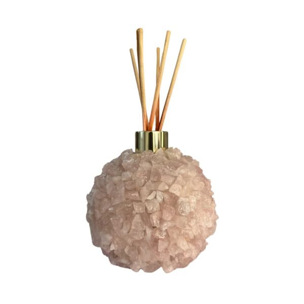 Difusor em Pedra Natural Quartzo Rosa