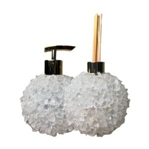 Kit Lavabo em Pedra Natural Cristal