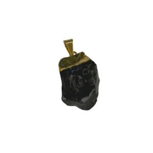 Pingente em pedra Obsidiana