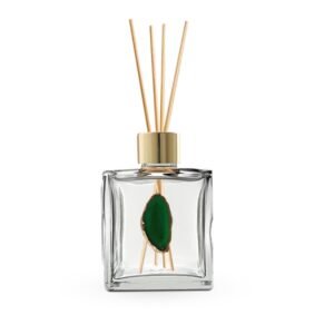 Difusor com Ágata Natural Banhada a Ouro