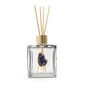 Difusor com Druza de Ametista Banhada a Ouro