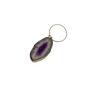Marcador de taça em pedra ágata roxo